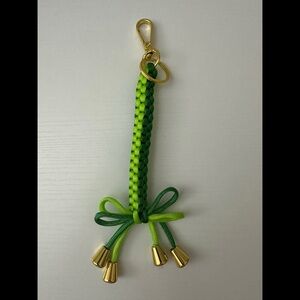 Green and Gold Braided Keychain